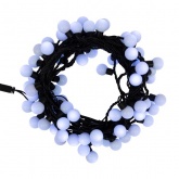Гирлянда мультишарики D23мм, 10м, черный ПВХ, IP65 230V 80LED, цвет белый