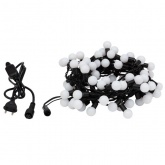 Гирлянда мультишарики D23мм, 10м, черный ПВХ, IP65 230V 80LED, цвет RGB