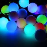 Гирлянда мультишарики D45мм, 10м, черный ПВХ, IP65 230V 40LED, цвет RGB