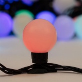 Гирлянда мультишарики D45мм, 10м, черный ПВХ, IP65 230V 40LED, цвет RGB