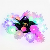 Гирлянда светодиодная универсальная с насадками (шарики, снежинки, елочки) 30 LED мультиколор, 4,4 м