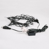 Гирлянда мультишарики D15мм 5м, темно-зеленый ПВХ, 30LED, цвет RGB 230V