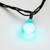 Гирлянда мультишарики D15мм 5м, темно-зеленый ПВХ, 30LED, цвет RGB 230V