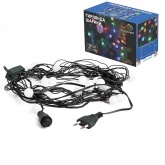 Гирлянда мультишарики D18мм 5м, темно-зеленый ПВХ 30LED, цвет RGB 230V