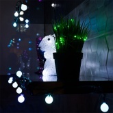 Гирлянда мультишарики D18мм 5м, темно-зеленый ПВХ, 25LED, цвет белый 230V