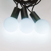 Гирлянда мультишарики D18мм 5м, темно-зеленый ПВХ, 25LED, цвет белый 230V