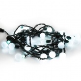 Гирлянда мультишарики D18мм 5м, темно-зеленый ПВХ, 25LED, цвет белый 230V