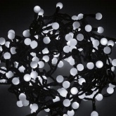 Гирлянда мультишарики D18мм 5м, темно-зеленый ПВХ, 25LED, цвет белый 230V