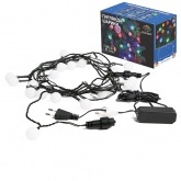 Гирлянда мультишарики D25мм 5м, темно-зеленый ПВХ, 25LED, цвет RGB 230V