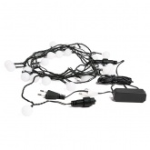 Гирлянда мультишарики D30мм 5м, темно-зеленый ПВХ 25LED, цвет RGB 230V