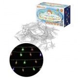 Гирлянда светодиодная TDM Снежинки 50LED, 5м, 8 режимов, многоцветный, прозр. шнур, 250В, IP20