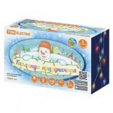 Гирлянда светодиодная TDM Шишки 50LED, 5м, 8 режимов, многоцветный, прозр. шнур, 250В, IP20