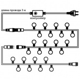 Гирлянда Мишура Neon-Night LED, 3м прозрачный ПВХ, 288LED 230V цвет красный