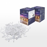 Гирлянда Айсикл 4,8х0,6 м, с эффектом мерцания, белый ПВХ, 176LED, цвет: жёлтый, 220В