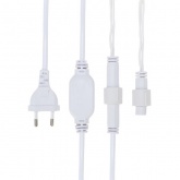 Гирлянда Айсикл 4,8х0,6 м, с эффектом мерцания, белый ПВХ, 176LED, цвет: синий, 220В