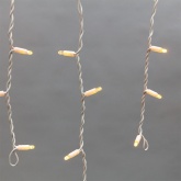 Гирлянда бахрома светодиодная 4,0x0,6м 128LED желтый IP67 постоянное свечение, белый каучук, 230В