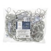 Гирлянда бахрома светодиодная 4,0x0,6м 128LED желтый IP67 постоянное свечение, белый каучук, 230В