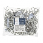 Гирлянда бахрома светодиодная 4,0x0,6м 128LED тепло-белый IP67 постоянное свечение, белый каучук