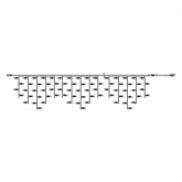 Гирлянда бахрома светодиодная 4,0x0,6м 128LED желтый IP67 эффект мерцания, черный каучук, 230В