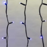 Гирлянда бахрома светодиодная 5,6x0,9м 240LED синий IP67 постоянное свечение, черный каучук, 230В