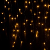 Гирлянда светодиодная TDM Бахрома 2х1м, 152LED, 2700К, черный шнур, последов. подключ, IP65, 250В