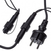 Гирлянда светодиодная TDM Бахрома 2х1м, 152LED, 2700К, черный шнур, последов. подключ, IP65, 250В