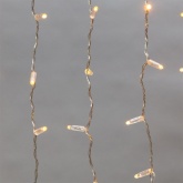 Гирлянда бахрома светодиодная 4,8х0,6м 176LED желтый IP44, постоянное свечение,прозрачный провод