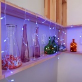 Гирлянда бахрома светодиодная 1,8х0,5м 48LED синий, 8 режимов свечения, прозрачный провод