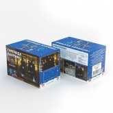 Гирлянда бахрома светодиодная 1,8х0,5м 48LED синий, 8 режимов свечения, прозрачный провод