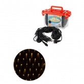 Гирлянда светодиодная TDM Сеть 1,5х1,5 м, 120LED, 2700K, черный шнур, посл. подкл, IP65, 250В