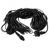 Гирлянда светодиодная TDM Сеть 1,5х1,5 м, 120LED, 2700K, черный шнур, посл. подкл, IP65, 250В