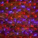 Гирлянда Сеть 2х0,7м, 176LED красный/синий IP44 свечение с динамикой, черный провод, 230В
