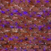 Гирлянда Сеть 2х1,5м, 288LED белый/синий IP44 свечение с динамикой, черный провод, 230В