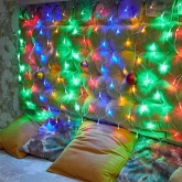 Гирлянда Сеть 1х1,5м 96LED мультиколор, 8 режимов свечения, прозрачный провод, 230В