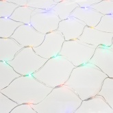 Гирлянда Сеть 1х1,5м 96LED мультиколор, 8 режимов свечения, прозрачный провод, 230В