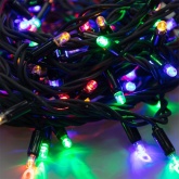 Гирлянда модульная Дюраплей LED, 12м 120 LED черный каучук мульти