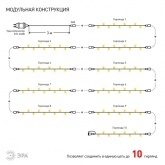 Гирлянда ENON-5B ЭРА LED Нить 5m теплый свет, 24V, IP44