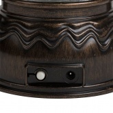 Декоративный фонарь с эффектом снегопада и подсветкой Снеговики, белый