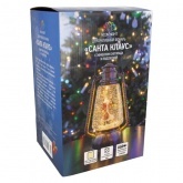 Декоративный фонарь с эффектом снегопада и подсветкой Санта Клаус, теплый белый