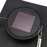 Декоративный фонарь на солнечной батарее 14х14х24 см, черный плетеный корпус, теплый белый цвет свеч