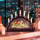 Декоративный светильник Подсвечник с эффектом снегопада