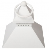 Декоративный фонарь со свечкой, белый корпус, размер 10.5х10.5х24 см, цвет теплый белый