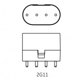 Лампа бактерицидная LightBest LBCQ 55W HO 2G11 специальная безозоновая, кварцевое стекло
