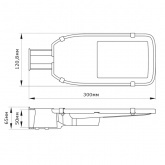 Консольный светодиодный светильник ИЭК LED ДКУ 1002-30Д 30W 5000K IP65 серый d48mm
