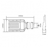Консольный светодиодный светильник Foton FL-LED Street-01 30W 6500K 3200Lm черный d48mm