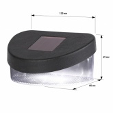 Светильник садовый ЭРА SL-PL8-MNT1 на солнечной батарее, пластик, черный, 5,5см