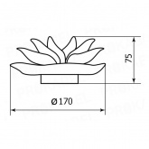 Светильник TDM Кувшинка желтая, на солнечных батареях, меняет цвет, водный
