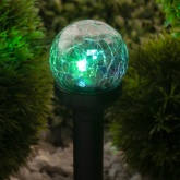 Светильник садовый TDM СС Кракле на солнечных батареях, сталь, меняет цвет