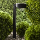 Светильник садовый ЭРА SL-PL42-DMD на солнечной батарее, пластик, черный, 42см