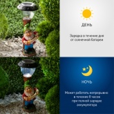 Садовый светильник ЭРА SL-RSN30-GN2 на солнечной батарее, полистоун, цветной, 30см